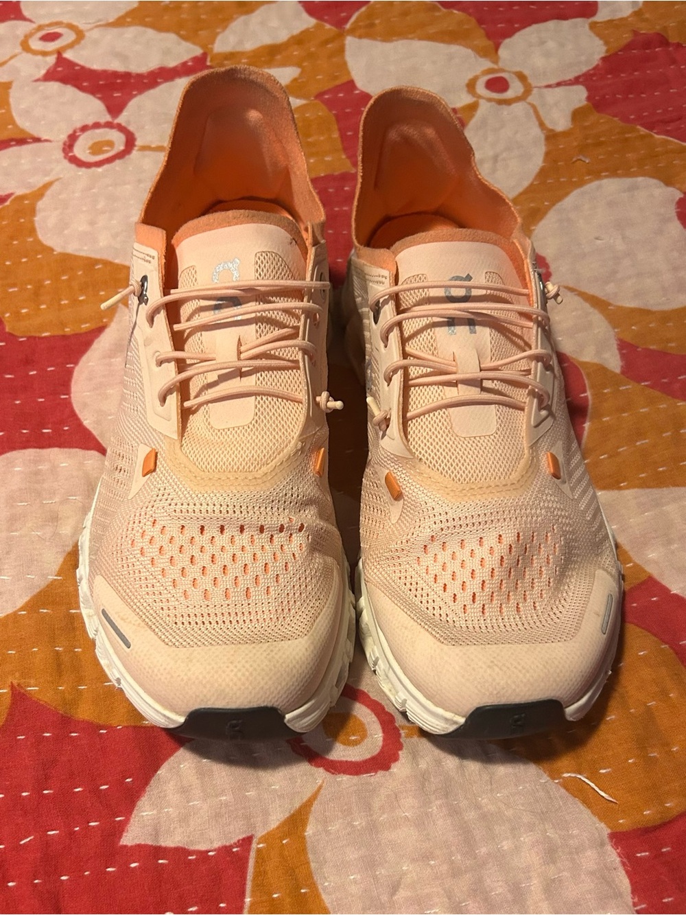 Women's Light Peach Athletic Running Shoes - Breathable Performance Sneakers - Picture 4 of 8